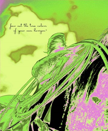 Framed Saddle Electric Pink With Quote Print