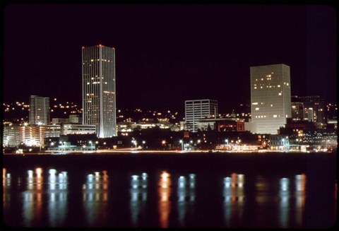 Framed Downtown Portland Print