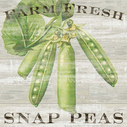 Framed Farm Fresh Peas Print