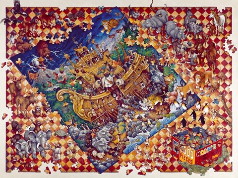 Framed Noah&#39;s Puzzlement Print