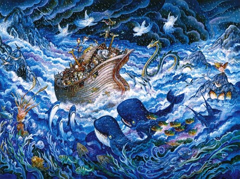 Framed Noah&#39;s Voyage Print