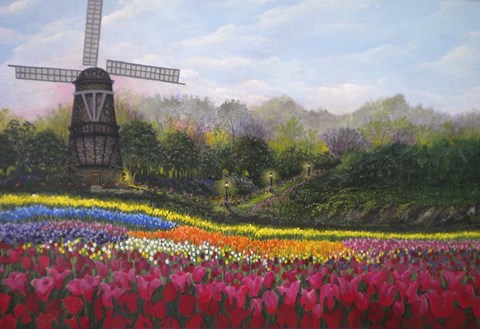 Framed Tulip Garden Print