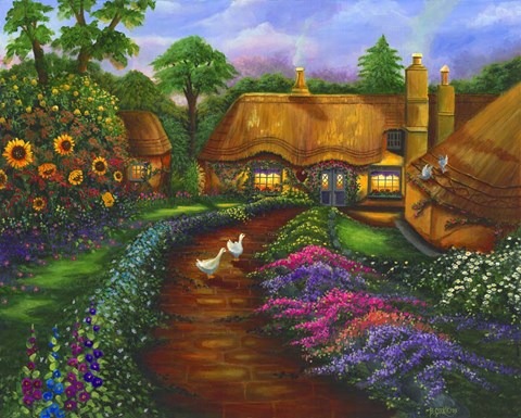 Framed Honeymoon Cottage Print