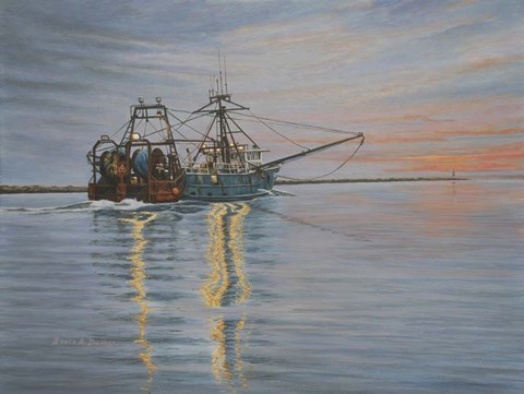 Framed In To The Night Print