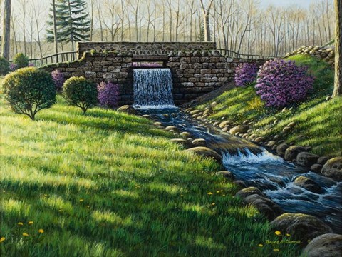 Framed Hubbard Park Falls Print