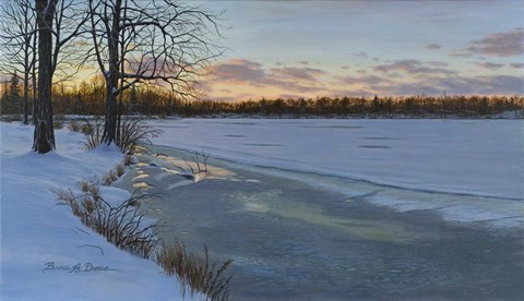 Framed Dusk At North Farms Resevoir Print