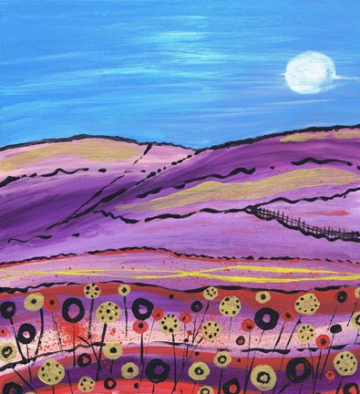 Framed Lavendar Fields Print