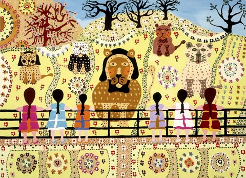 Framed Day at the Zoo Print