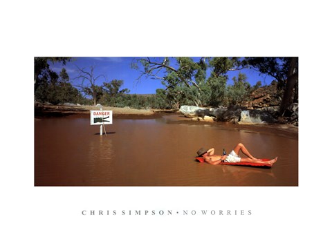 Framed No Worries Print