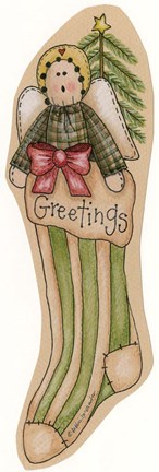 Framed Greetings Stocking Print