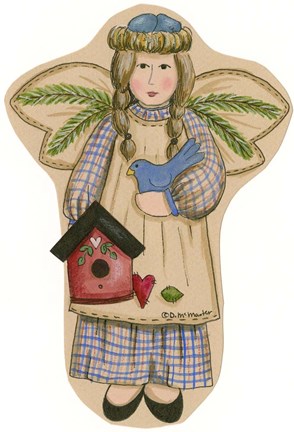 Framed Bird Angel Print