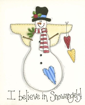 Framed I Believe In Snowangels Print