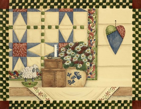 Framed Heart &amp; Quilt Print