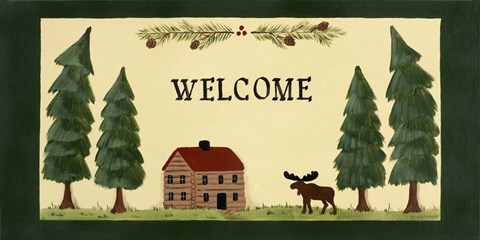 Framed Welcome - Cabin Print