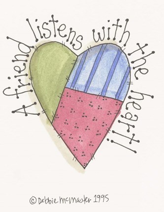 Framed Friend Listens Print