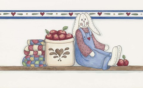 Framed Apple Bunny 2 Print