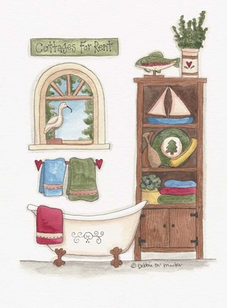 Framed Cottages For Rent Print