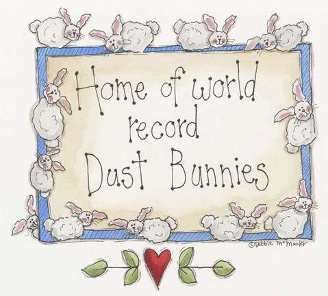 Framed Dust Bunnies Print