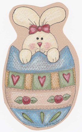 Framed Egg Bunny Print
