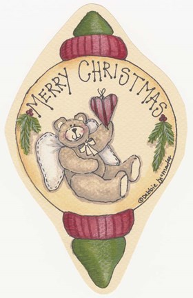 Framed Merry Christmas Bear Print