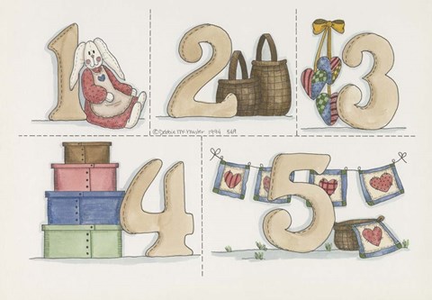 Framed One To Five Print