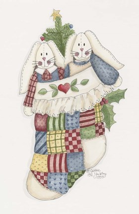 Framed Bunny Stocking Print