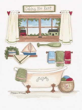 Framed Cabins For Rent Print