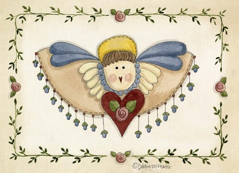 Framed Beaded Angel Print