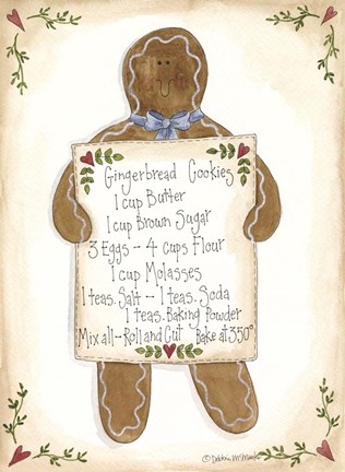 Framed Gingerbread Cookies Print