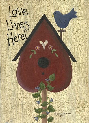 Framed Love Lives Here! Print