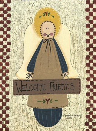 Framed Welcome Friends Print