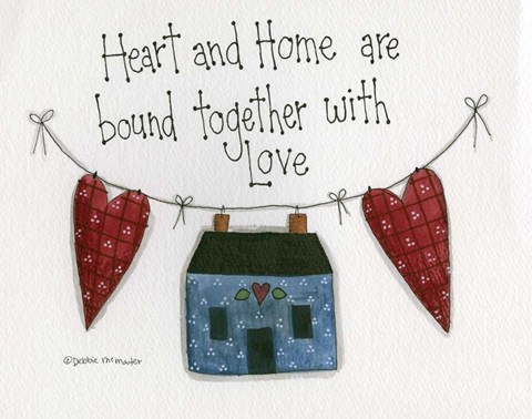 Framed Heart And Home Print