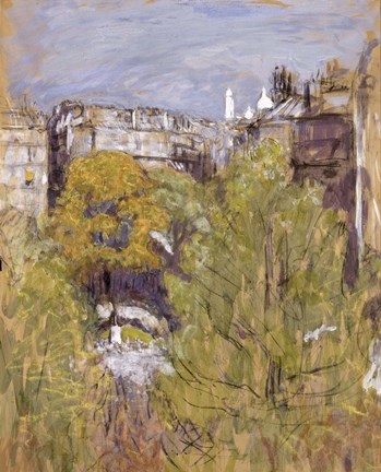 Framed Sacre-Coeur Seen from the Painter&#39;s Window Before 1940 Print