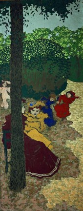 Framed Girls Playing, 1894 Print