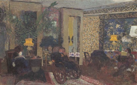 Framed Salon with Three Lamps, Rue Saint-Florentin, 1899 Print