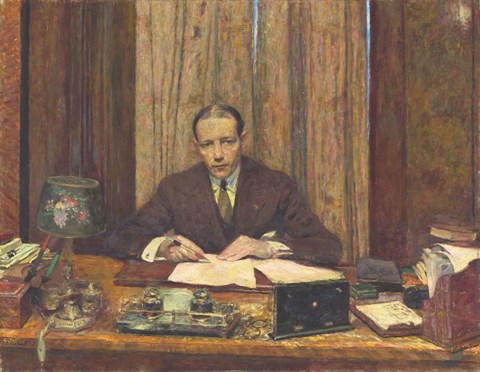 Framed Lucien Rosengart at his Desk 1930 Print