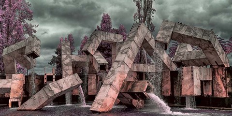 Framed Vaillancourt Fountain Print