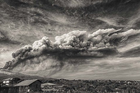 Framed Rain Clouds Print