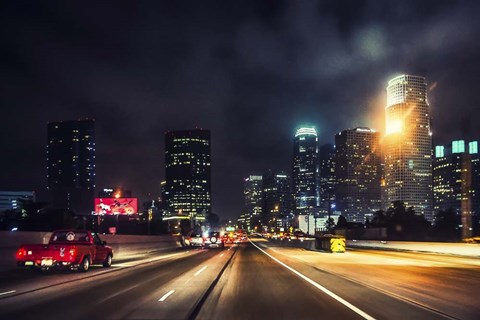 Framed City Lights Print