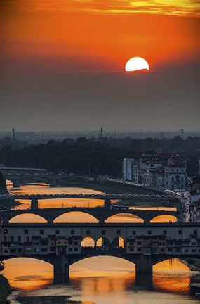 Framed Crimson sky Print
