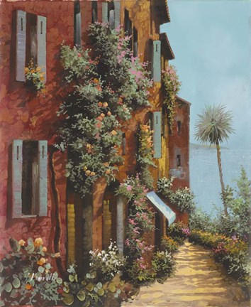 Framed La Strada Verso Il Lago Print