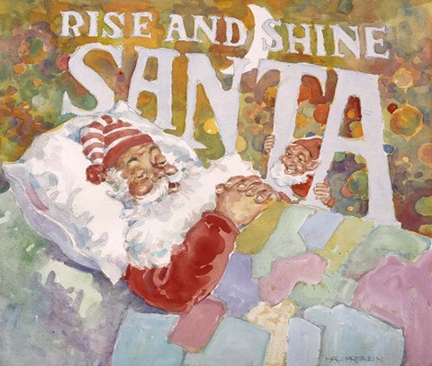 Framed Rise And Shine Santa Print