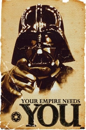 Framed Star Wars - Your Empire Needs You Print