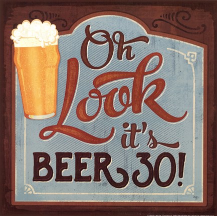 Framed Beer:30 Print