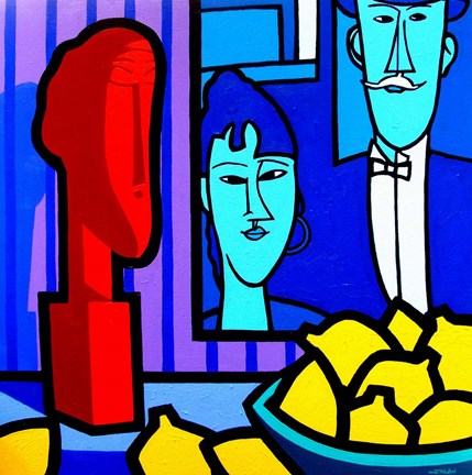 Framed Homage To Modigliani 2 Print