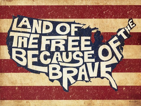 Framed Land of the Free Print