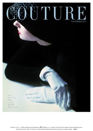 Framed Couture November 1955 Print