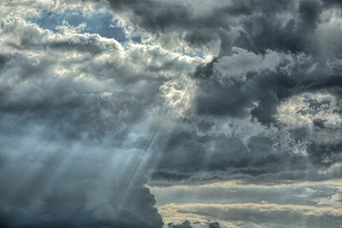 Framed Rays From Heaven Print