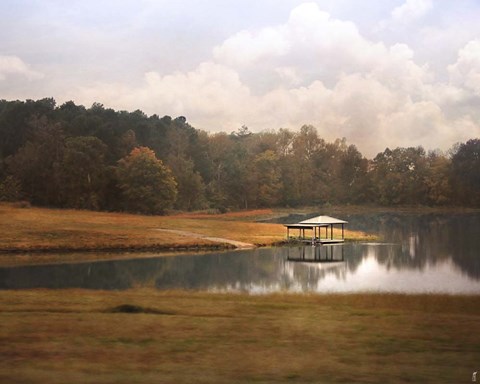 Framed Water Gazebo Print