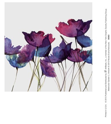 Framed Watercolor Garden 2 Print